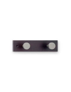 COLGADOR PARED MADERA HAYA 2 POMOS WENGUÉ