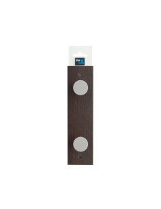 COLGADOR PARED MADERA HAYA 2 POMOS WENGUÉ 2