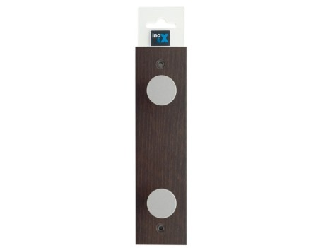 COLGADOR PARED MADERA HAYA 2 POMOS WENGUÉ