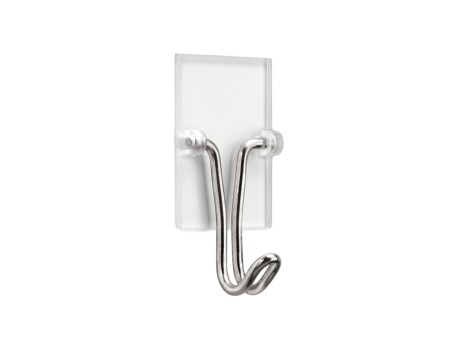 COLGADOR ADHESIVO TRANSPARENTE CON GANCHO MÓVIL