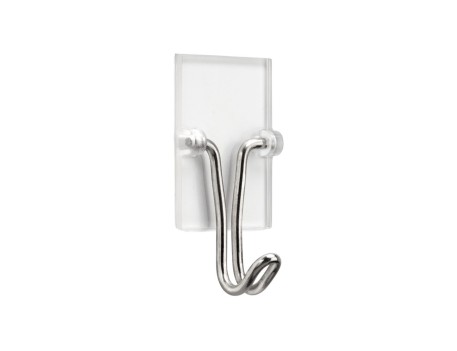 COLGADOR ADHESIVO TRANSPARENTE CON GANCHO MÓVIL