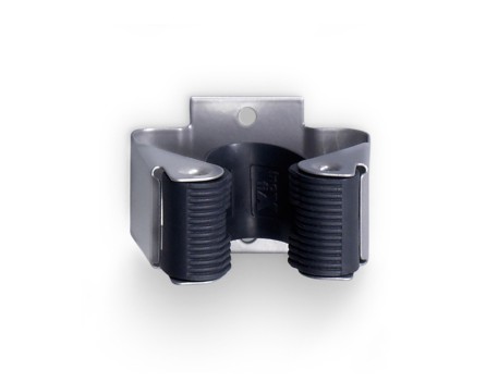 COLGADOR ESCOBAS ADHESIVO ACERO PACK 2 UNIDADES