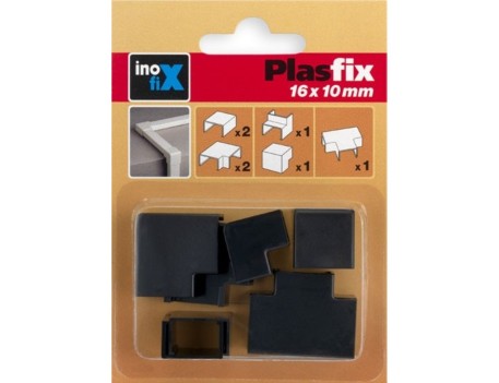 PACK 7 ACCESORIOS CANALETA 25X10MM NEGRO