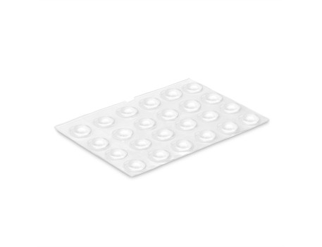 PACK 24 TOPES ADHESIVOS Ø8X2.2MM TRANSPARENTES