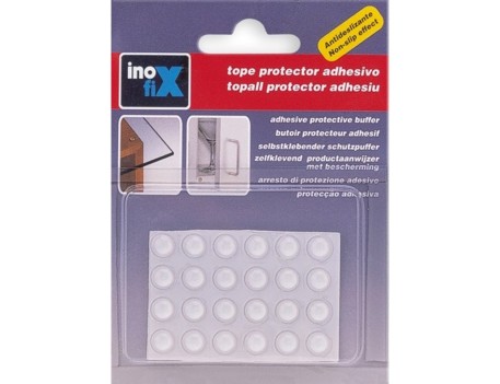 PACK 24 TOPES ADHESIVOS Ø8X2.2MM TRANSPARENTES