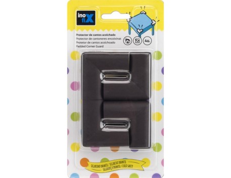 PACK 4 PROTECTORES CANTOS ACOLCHADOS MARRONES