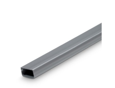 CANALETA ADHESIVA 21X11,5MM GRIS 2 METROS TAPA BISAGRA