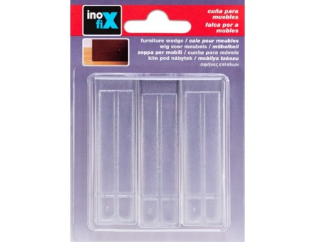 CUÑAS PLÁSTICO TRANSPARENTE PACK 3 USOS MÚLTIPLES