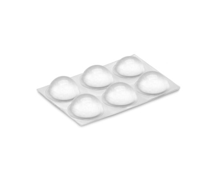 TOPES ADHESIVOS GOTA TRANSPARENTE Ø16MM BLISTER 6 UD