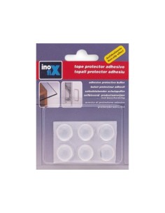 TOPES ADHESIVOS GOTA TRANSPARENTE Ø16MM BLISTER 6 UD 2