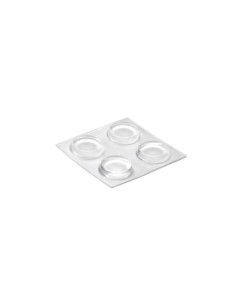 TOPES ADHESIVOS GOTA TRANSPARENTE Ø19MM BLISTER 4 UD
