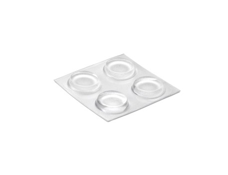 TOPES ADHESIVOS GOTA TRANSPARENTE Ø19MM BLISTER 4 UD