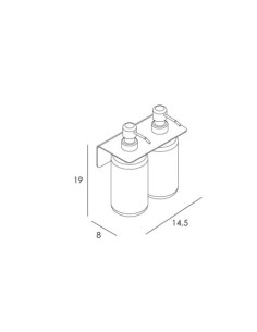 DISPENSADOR JABÓN DOBLE PARED BLANCO MATE 2