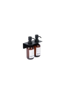 DISPENSADOR JABÓN DOBLE PARED NEGRO MATE