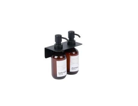 DISPENSADOR JABÓN DOBLE PARED NEGRO MATE