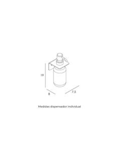 DISPENSADOR JABÓN INDIVIDUAL BLANCO MATE 2