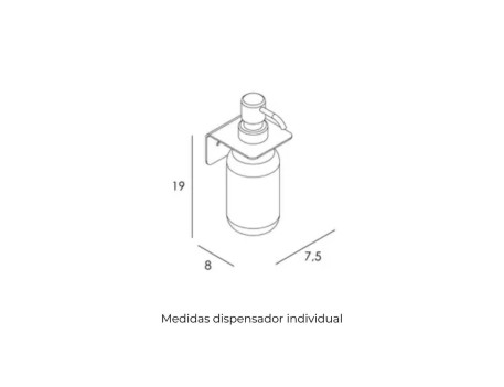 DISPENSADOR JABÓN INDIVIDUAL BLANCO MATE