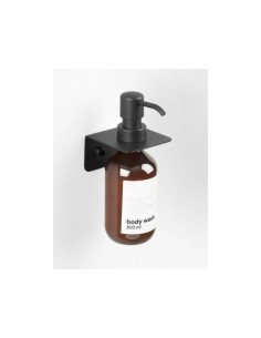 DISPENSADOR JABÓN INDIVIDUAL PARED NEGRO MATE