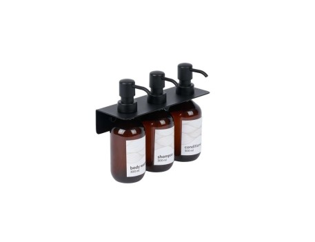 DISPENSADOR JABÓN TRIPLE PARED NEGRO MATE