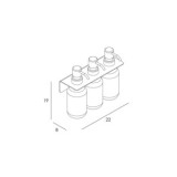 DISPENSADOR JABÓN TRIPLE PARED NEGRO MATE