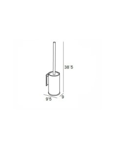 ESCOBILLERO PARED ADHESIVO INOX CEPILLADO 2
