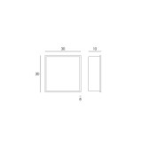 HORNACINA EMPOTRAR PARED 30X30 CM BLANCO MATE