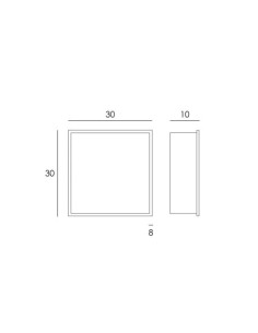 HORNACINA EMPOTRAR PARED 30X30 CM NEGRO MATE 2