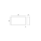 HORNACINA DE PARED 60X30CM NEGRO MATE MANILLONS