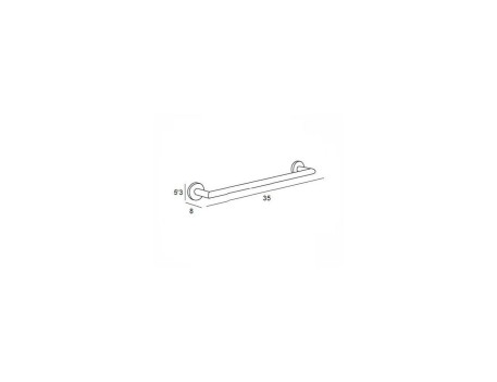TOALLERO BARRA 35CM DUAL ECO NEGRO MATE