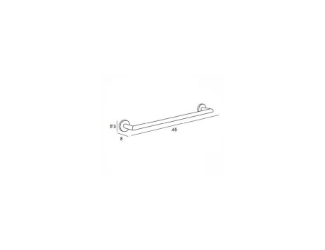 TOALLERO BARRA 45CM DUAL ECO INOX CEPILLADO