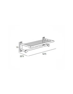 TOALLERO REPISA INOX CEPILLADO 2