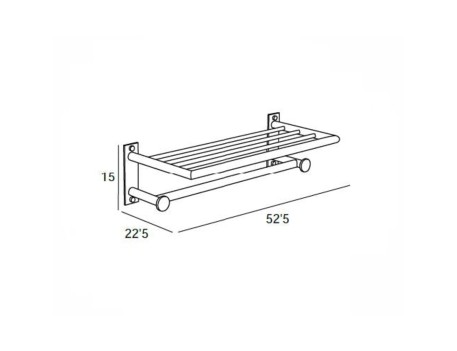 TOALLERO REPISA INOX CEPILLADO
