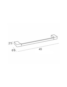 TOALLERO BARRA 45CM YASS BLANCO MATE BAÑO 2