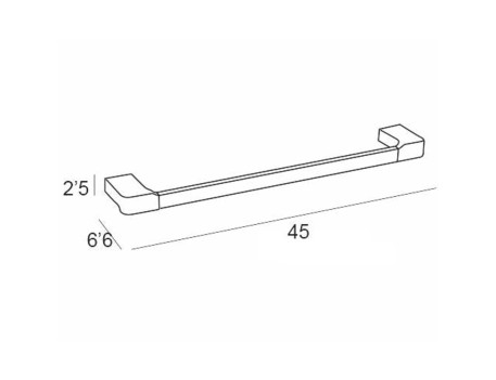 TOALLERO BARRA 45CM YASS BLANCO MATE BAÑO