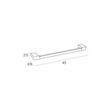 TOALLERO BARRA 45CM YASS BLANCO MATE BAÑO