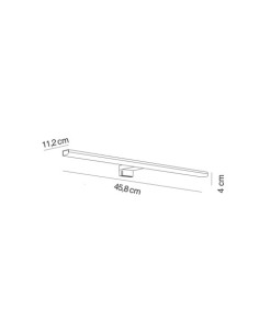 APLIQUE LED 458 RECTANGULAR NEGRO MATE PARA ESPEJO 2