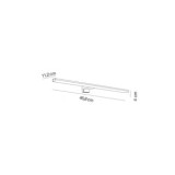 APLIQUE LED 458 RECTANGULAR NEGRO MATE PARA ESPEJO