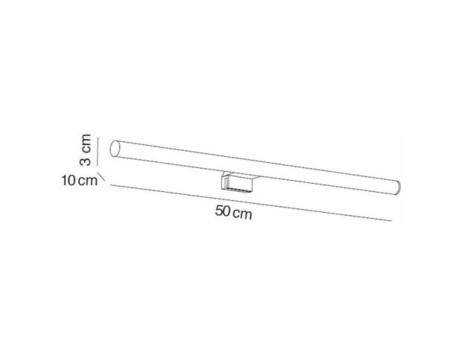 APLIQUE LED 500 REDONDO CROMADO PARA ESPEJO BAÑO