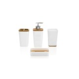 SET BAÑO INDRA 4 PIEZAS BLANCO BAMBÚ AC.346