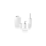 SET 6 ACCESORIOS BAÑO MINDI BLANCO CROMO 345