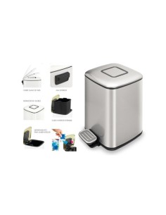 PAPELERA BAÑO 9L CROMADA CON DEPÓSITO AIRE