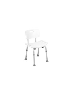 SILLA DUCHA ALUMINIO BLANCA CON RESPALDO
