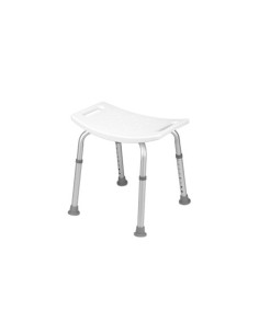 SILLA DUCHA ALUMINIO CON TAPA BLANCA