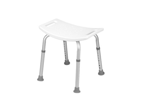 SILLA DUCHA ALUMINIO CON TAPA BLANCA