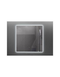 ESPEJO ENZO LED 80X80CM MARCO BLANCO ILUMINACIÓN