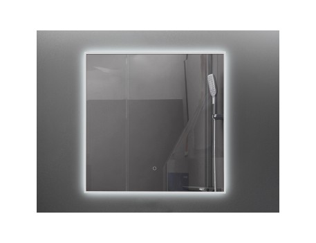 ESPEJO ENZO LED 80X80CM MARCO BLANCO ILUMINACIÓN