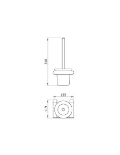 ESCOBILLERO INOX AISI 304 ORO CEPILLADO PVD 2