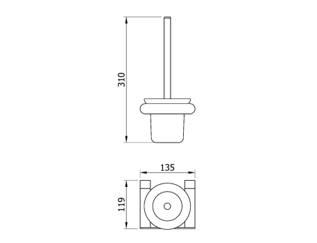 ESCOBILLERO INOX AISI 304 ORO CEPILLADO PVD