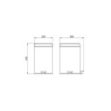 PAPELERA PEDAL 12L CUADRADA INOX BRILLO CON CUBO