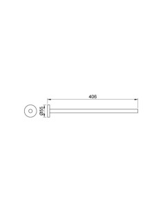 TOALLERO PERPENDICULAR NEGRO ACERO INOX NOFER 2